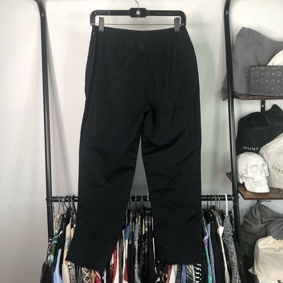 Vintage 90’s Brooks Brother’s Black Tapered Lasercut Cropped Pants - Picture 5 of 5